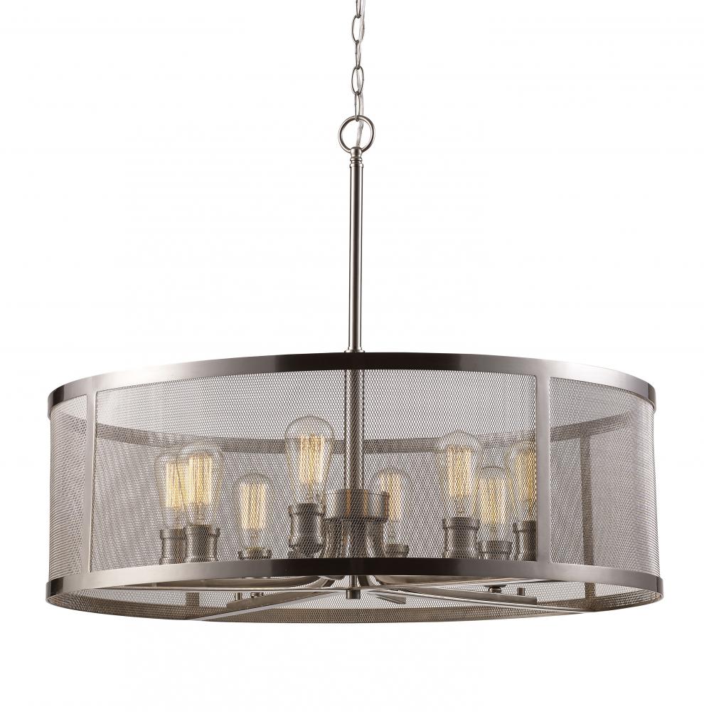 8LT PENDANT-MESH SHADE-EDISON-